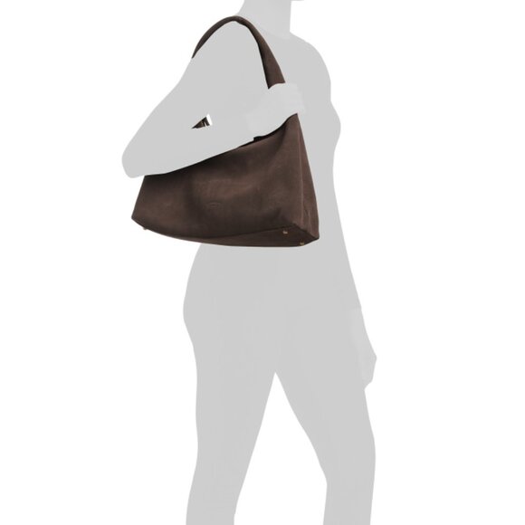 AMERICAN LEATHER CO. Chocolate Suede Adina 2.0 Hobo Bag - Picture 2 of 2